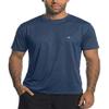 Arctic Cool Mens Crew Neck Instant Cooling Moisture Wicking Performance UPF 50+ Short Sleeve Shirt | Lightweight Breathable Tshirt for Running, Workout, Exercise, Fishing, Navy Fusion, XL view 1