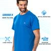 Arctic Cool Mens Crew Neck Instant Cooling Moisture Wicking Performance UPF 50+ Short Sleeve Shirt | Lightweight Breathable Tshirt for Running, Workout, Exercise, Fishing, Coastal Blue Fusion, XXL view 3