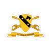 Kiss-Cut Stickers - Army - 1st Cavalry Division - DUI w Br - Ribbon (6"x6", Transparent) view 1