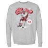 500 LEVEL Chris Chelios Sweatshirt (Crew Sweatshirt, XX-Large, Heather Gray) - Chris Chelios Detroit Retro Script WHT view 1