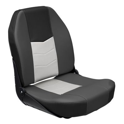 Wise 3340-1788 Quantum Series Fold Down Fishing Boat Seat, Jazz Black/Marble Grey/Charcoal