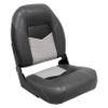 Wise 3304-860 Pro-Angler Series High Back Boat Seat Charcoal/Black/Marble Grey view 1