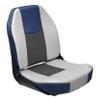 Wise 3340-1789 Quantum Series Fold Down Fishing Boat Seat, Mariner Blue/Charcoal/Marble Grey view 1