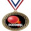2.75" Dodgeball Medal Awards, Gold Vega Dodgeball Team Trophy Awards Includes Free Neck Ribbon 50 Pack Prime view 1