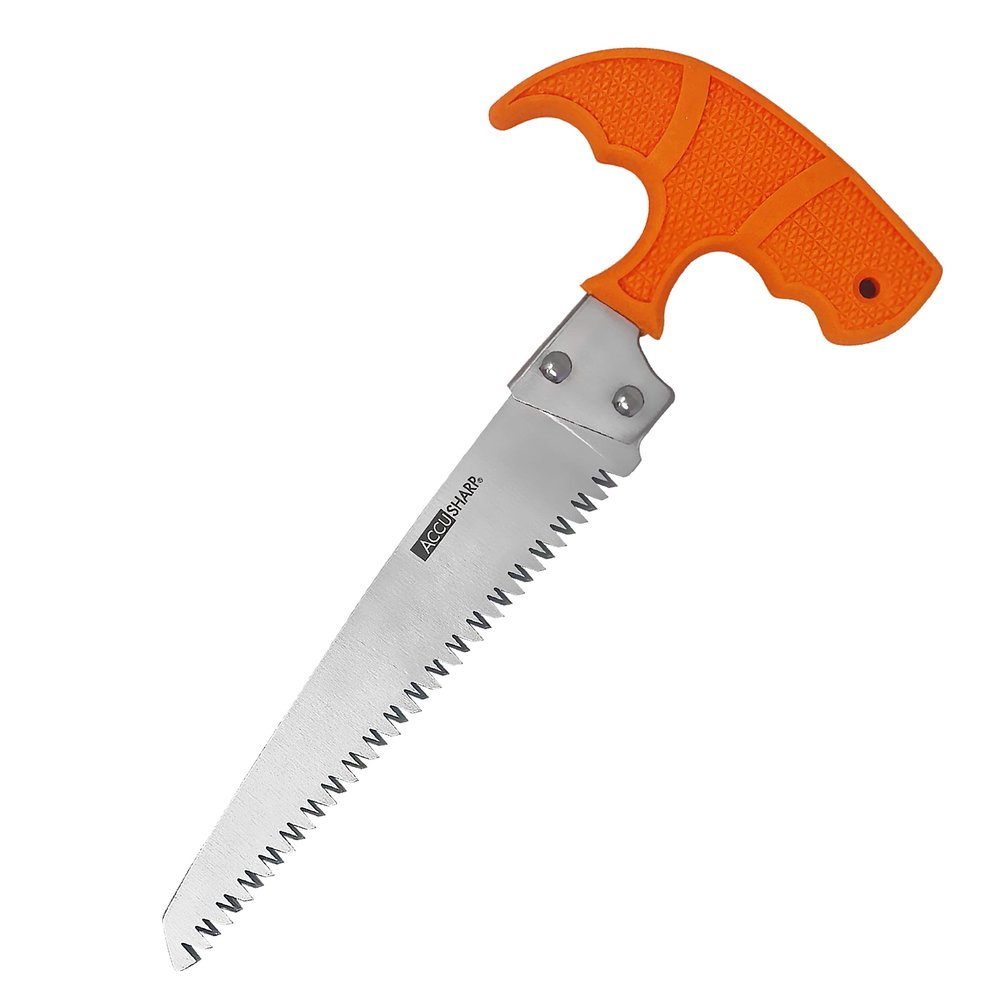 AccuSharp Bone Saw, Heavy Duty Pack Saw for Hunting, Camping, and Game Processing, Stainless Steel Blade, Ergonomic T-Handle with Sheath