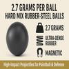 Rubber-Steel Balls 100 x Premium Quality Hard Mix Rubber Steel Balls 2.7 Grams Heavy Reusable Projectiles Paintballs Reballs Powerballs for Training Home Defense Pistols in 50 Caliber (S-Type) view 3