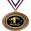 2.75" 1st Place with Star Medal Awards, Bronze Vega 1st Place with Star Team Trophy Awards Includes Free Neck Ribbon 100 Pack Prime view 1