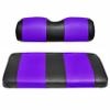 Seat Cover Replacement for Club Car Precedent Golf Cart - Front Bench Seat - Premium Marine Vinyl - 5 Panel Stitching - Staple On Installation - Two-Tone Golf Cart Seat Covers (Black & Purple) view 1