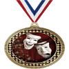 2.75" Drama Medal Awards, Gold Vega Drama Team Trophy Awards Includes Free Neck Ribbon 100 Pack Prime view 1