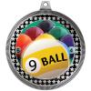 2.75" 9 Ball Medal Awards, Silver Vega 9 Ball Team Trophy Awards Includes Free Neck Ribbon 20 Pack Prime view 2