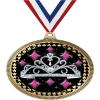 2.75" Beauty Tiara Medal Awards, Gold Vega Beauty Tiara Team Trophy Awards Includes Free Neck Ribbon 50 Pack Prime view 1