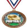 2.75" Football Titan Series Award Medals, Bronze Vega Football Titan Series Team Trophy Awards Includes Free Neck Ribbon 50 Pack view 1