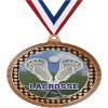2.75" Lacrosse Sticks Medal Awards, Bronze Vega Lacrosse Sticks Team Trophy Awards Includes Free Neck Ribbon 100 Pack Prime view 1
