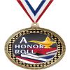 2.75" A Honor Roll Medal Awards, Gold Vega A Honor Roll Team Trophy Awards Includes Free Neck Ribbon 50 Pack Prime view 1