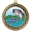 2.75" Fishing Derby Medals, Gold Vega Medal Awards with Free Neck Ribbon 50 Pack Prime view 2