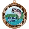 2.75" Fishing Derby Medal Awards, Bronze Vega Fishing Derby Team Trophy Awards Includes Free Neck Ribbon 100 Pack Prime view 2