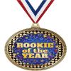 2.75" Rookie of The Year Medal Awards, Gold Vega Rookie of The Year Team Trophy Awards Includes Free Neck Ribbon 100 Pack Prime view 1