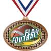 2.75" Flag Football Medal Awards, Bronze Vega Flag Football Team Trophy Awards Includes Free Neck Ribbon 50 Pack Prime view 1