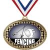 2.75" Fencing Medal Awards, Gold Vega Fencing Team Trophy Awards Includes Free Neck Ribbon 50 Pack Prime view 1