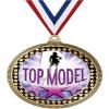 2.75" Beauty Top Model Medal Awards, Gold Vega Beauty Top Model Team Trophy Awards Includes Free Neck Ribbon 50 Pack Prime view 1
