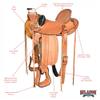 HILASON Western Horse Wade Saddle American Leather Ranch Roping Tan | Hand Tooled & For Horses view 3