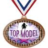 2.75" Beauty Top Model Medal Awards, Bronze Vega Beauty Top Model Team Trophy Awards Includes Free Neck Ribbon 50 Pack Prime view 1