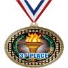 2.75" 3rd Place Medal Awards, Gold Vega 3rd Place Team Trophy Awards Includes Free Neck Ribbon 50 Pack Prime view 1