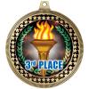 2.75" 3rd Place Medal Awards, Gold Vega 3rd Place Team Trophy Awards Includes Free Neck Ribbon 50 Pack Prime view 2