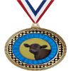 2.75" Angus Steer Medal Awards, Gold Vega Angus Steer Team Trophy Awards Includes Free Neck Ribbon 10 Pack Prime view 1