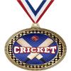 2.75" Cricket Bats & Ball Award Medals, Gold Vega Cricket Bats & Ball Team Trophy Awards Includes Free Neck Ribbon 100 Pack view 1