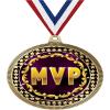 2.75" MVP Award Medals, Gold Vega MVP Team Trophy Awards Includes Free Neck Ribbon 50 Pack view 1