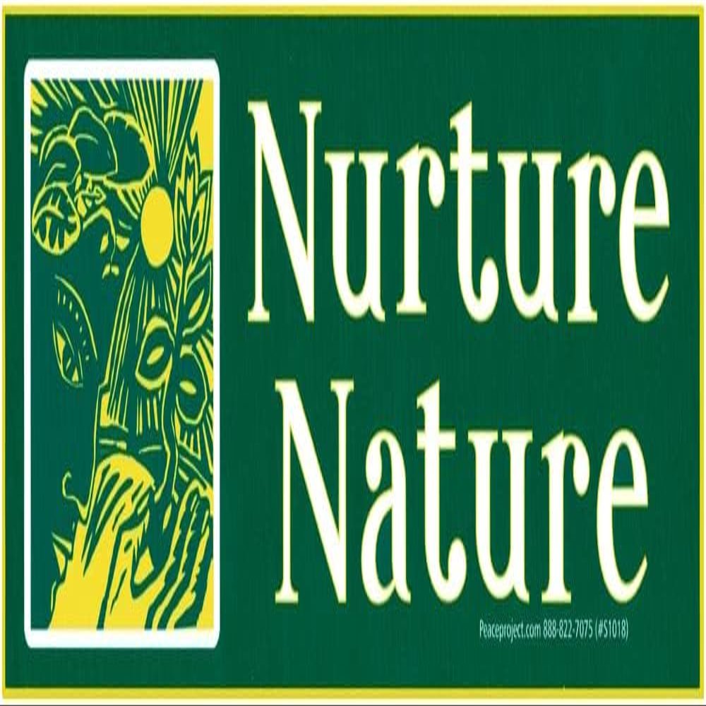 Nurture Nature Environmental Protection Large Car Bumper Sticker Locker Skateboard Window Decal 8.375-by-2.75 Inches (Vinyl Sticker)