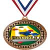 2.75" Cornhole Medal Awards, Bronze Vega Cornhole Team Trophy Awards Includes Free Neck Ribbon 50 Pack Prime view 1