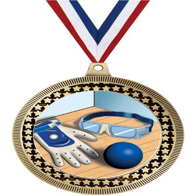 2.75" Handball Award Medals, Gold Vega Handball Team Trophy Awards Includes Free Neck Ribbon 100 Pack