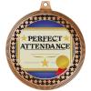 2.75" Perfect Attendance Medal Awards, Bronze Vega Perfect Attendance Team Trophy Awards Includes Free Neck Ribbon 50 Pack Prime view 2