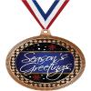 2.75" Season Greeting Medal Awards, Bronze Vega Season Greeting Team Trophy Awards Includes Free Neck Ribbon 50 Pack Prime view 1