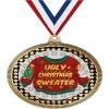 2.75" Ugly Christmas Medal Awards, Gold Vega Ugly Christmas Team Trophy Awards Includes Free Neck Ribbon 50 Pack Prime view 1