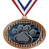 2.75" Mascot Paw Print Medal Awards, Bronze Vega Mascot Paw Print Team Trophy Awards Includes Free Neck Ribbon 50 Pack Prime view 1