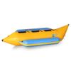 SereneLife 3 Person Inflatable Banana Boat Tube, Includes Storage Bag, Foot Pump, and Repair Kit, Tough and Thick, Stainless Steel D-Rings, Reinforced Seats and Foot Areas view 1