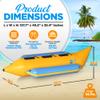 SereneLife 3 Person Inflatable Banana Boat Tube, Includes Storage Bag, Foot Pump, and Repair Kit, Tough and Thick, Stainless Steel D-Rings, Reinforced Seats and Foot Areas view 2