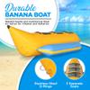 SereneLife 3 Person Inflatable Banana Boat Tube, Includes Storage Bag, Foot Pump, and Repair Kit, Tough and Thick, Stainless Steel D-Rings, Reinforced Seats and Foot Areas view 3