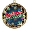2.75" Holiday Decorating Medal Awards, Gold Vega Holiday Decorating Team Trophy Awards Includes Free Neck Ribbon 100 Pack Prime view 2