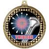 2.75" Twirling Baton Medal, Gold Vega Medal Awards with Free Neck Ribbon 50 Pack view 2