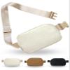 Boutique Fleece Belt Bag | Sherpa Crossbody Fanny Pack for Women | Everywhere Waist Pack | Small Fashion Travel Chest Bag (Cream Fleece, Small Strap Length) view 1