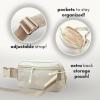 Boutique Fleece Belt Bag | Sherpa Crossbody Fanny Pack for Women | Everywhere Waist Pack | Small Fashion Travel Chest Bag (Cream Fleece, Small Strap Length) view 4