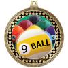 2.75" 9 Ball Medal Awards, Gold Vega 9 Ball Team Trophy Awards Includes Free Neck Ribbon 50 Pack Prime view 2