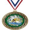 2.75" Spelling Medal Awards, Gold Vega Spelling Team Trophy Awards Includes Free Neck Ribbon 50 Pack Prime view 1