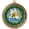 2.75" Spelling Medal Awards, Gold Vega Spelling Team Trophy Awards Includes Free Neck Ribbon 50 Pack Prime view 2