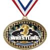 2.75" Wrestling Titan Series Medal Awards, Gold Vega Wrestling Titan Series Team Trophy Awards Includes Free Neck Ribbon 50 Pack Prime view 1