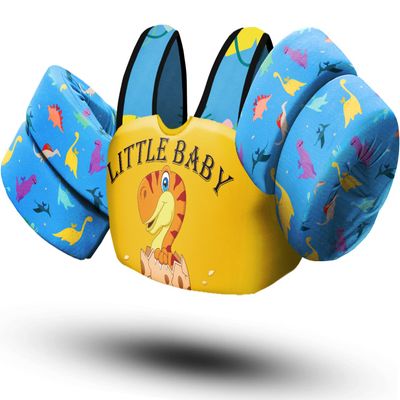 Chriffer Kids Swim Vest Life Jacket for 30-55 Pounds Boys and Girls, Toddler Floaties with Shoulder Harness Arm Wings for 2,3,4,5,6,7 Years Old Baby